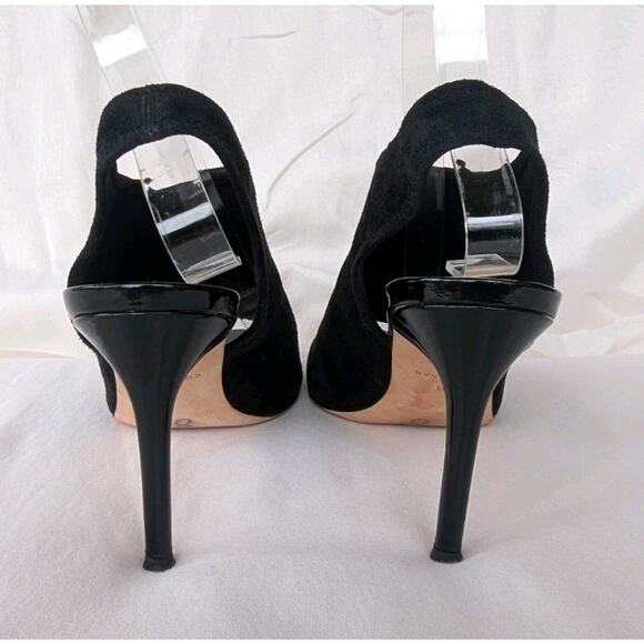 Cole Haan Grand OS Nene Slingback Peep Toe Heel Black Suede Womens Size 8 B - Picture 6 of 9
